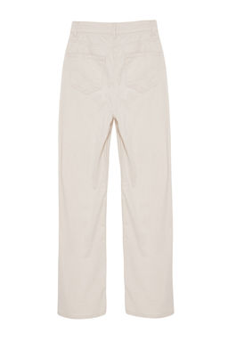 Ekru Bel Detayl? Yuksek Bel Wide Leg Pantolon TWOAW25JE00039 - Trendyolmilla фото 7