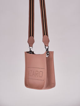 Сумка кожаная на плечо Azaro 30996 розовый туман