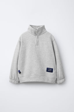 SUDADERA CUELLO SUBIDO ETIQUETA / Gris vigor?