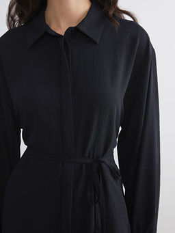Dokulu Oversize Kad?n G?mlek Tunik