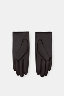 SHORT 100% LEATHER GLOVES WITH SPIDER DETAIL - Zara фото 3
