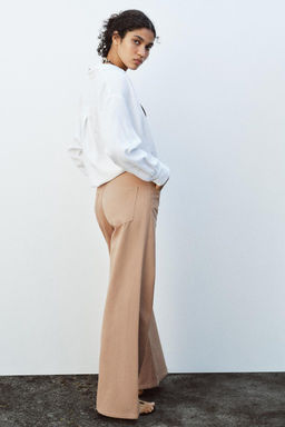 WIDE-LEG HIGH-WAIST TROUSERS - Zara фото 3
