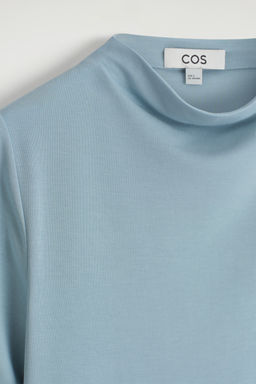 CAMISETA CON CUELLO DRAPEADO - H&m фото 3