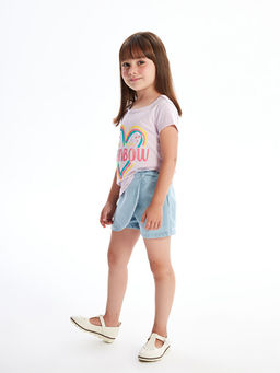 Beli Lastikli K?z Bebek Jean ?ort Etek