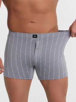 Цена за 2 штуки! Трусы шорты мужские серые в полоску текст полоска на сизом 411152 - Mark formelle фото 2