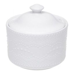 Сахарница фарфоровая с крышкой Walmer Vivien, 0.28 л, цвет белый