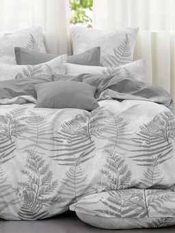 Постельное белье из поплина эксклюзив на молнии - Осенний папоротник 2 сп. с Евро простыней (нав.50х70)