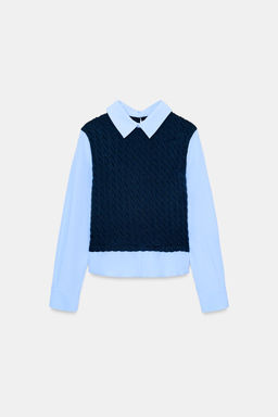 CONTRAST POPLIN SHIRT - Zara фото 7