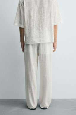 TEXTURED RELAXED FIT TROUSERS - Zara фото 3