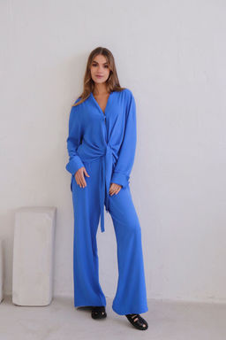 10352 Костюм из рубашки и брюк электрик