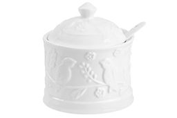 Сахарница 270 мл 9*9*10 см Птички на ветке + ложка