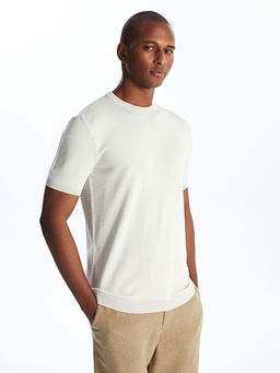 Bisiklet Yaka K?sa Kollu Erkek Triko Kazak