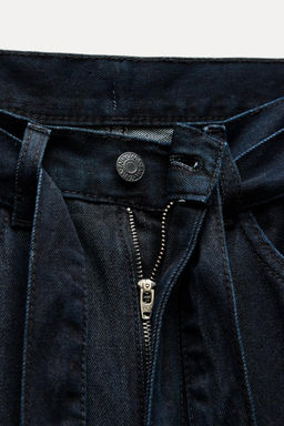 TRF BELTED DENIM TROUSERS - Zara фото 5