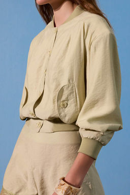 Limited Edition Yesil Astarl? Bomber Ceket TWOSS26CE00046