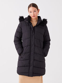 K?rk Detayl? Kap??onlu D?z Uzun Kollu Kad?n ?i?me Mont - Waikiki фото 2