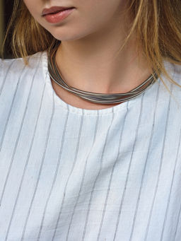 Чокер «Многослойный», металлический, цвет серебро