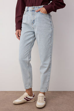 TRENDYOLMILLA Mavi Yuksek Bel Mom Jeans TWOSS23JE00085 фото 13