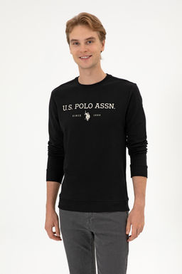 Erkek Regular Fit Bisiklet Yaka Siyah _nce Basic Sweatshirt Sepette S_rpriz _ndirim