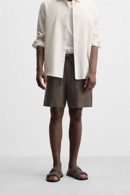 100% LINEN BERMUDA SHORTS - Zara фото 20