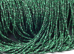Бусины из малахита шарик гр.2мм, 39см, 180 бусин Радуга камня
