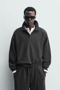 TEXTURED POLO SWEATSHIRT - Zara фото 10