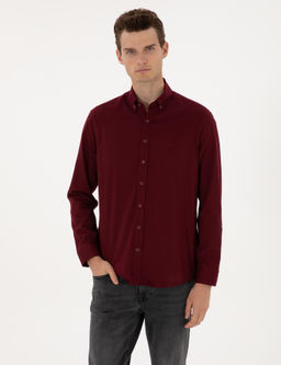 Bordo Regular Fit Uzun Kollu G_mlek - Pierre cardin фото 3