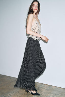 ZW COLLECTION POLKA DOT LONG SKIRT - Zara фото 7