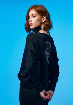 N2405 джемпер женский черный