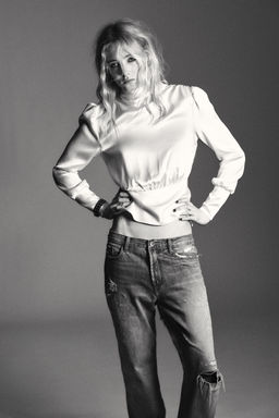 SATIN SHIRT WITH BOW DETAIL AT THE BACK