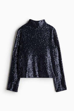 Sequined turtleneck top - H&m фото 5