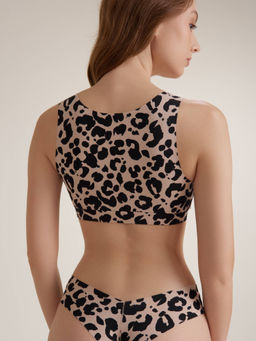 CONTE Бесшовное бюстье из хлопка INVISIBLE LBE 1434 latte-leopard - Conte elegant фото 2