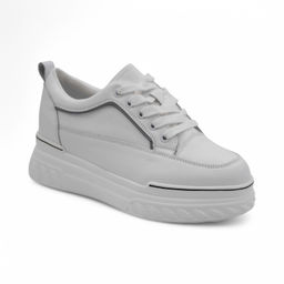 Кроссовки из натуральной кожи P67-1 белые