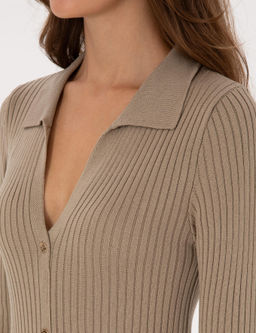 Bej A Kesim Triko Elbise - Pierre cardin фото 6