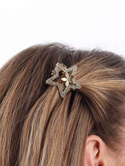 Крабик для волос «Флоранс», звезда, 3.5 см, золото