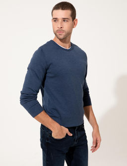 _ndigo Melanj Slim Fit Bisiklet Yaka Basic Triko Kazak - Pierre cardin фото 4