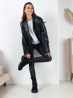 Ботинки 327.asteria.bl черный замш/Мех