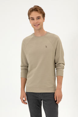 Erkek A__k Haki Basic Sweatshirt Sepette S_rpriz _ndirim - U.s. polo assn фото 8