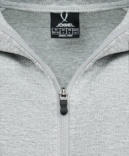 Худи на молнии JOGEL ESSENTIAL Athlete Hooded FZ Jacket, серый, детский  фото 4