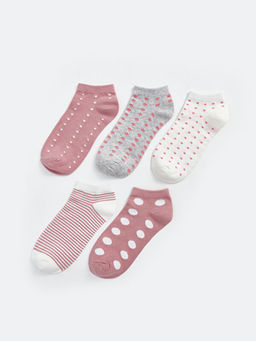 Desenli Kad?n Patik ?orap 5li Paket