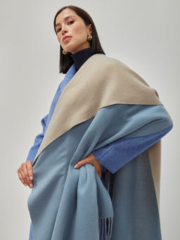 В составе шерсть и кашемир! теплый двусторонний палантин - Tantino фото 3