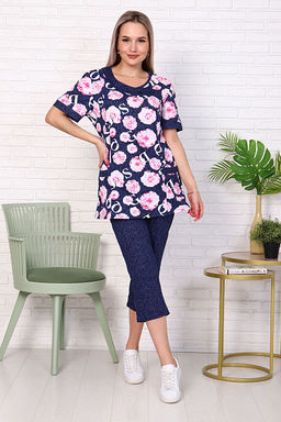 Костюм с бриджами, синий (909-1)