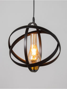 Светильник «Орбиталь» 1×40 Вт, Е27, 33×33×33(+100)см, чёрный/бронза/медь