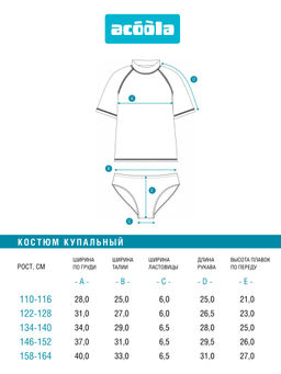 ACOOLA / Костюм купальный детский для девочек Luiziana1 сине-красный  фото 3