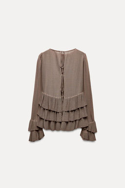 FINE KNIT RUFFLED SWEATER - Zara фото 7