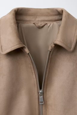 FAUX SUEDE BALLOON JACKET - Zara фото 7
