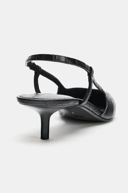 EMBOSSED SLINGBACK SHOES - Zara фото 7