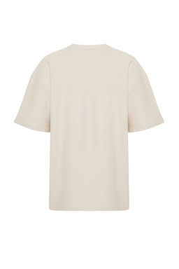 Tas Oversize %100 Pamuklu Dokulu T-Shirt TMNSS24TS00156