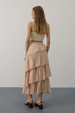 Tas Etegi Katl? F?rf?rl? Dokulu Midi Dokuma Etek TWOAW26ET00083 - Trendyolmilla фото 4