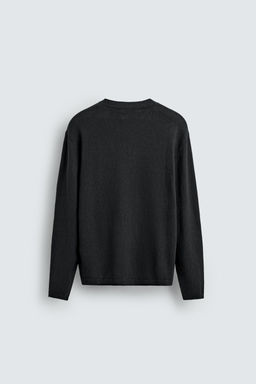 JERSEY REGULAR FIT ALGOD?N - LINO / Marino oscuro - Zara фото 8
