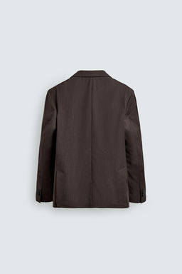 BLAZER CRUZADA TRAJE ESPIGA / Marr?n - Zara фото 8